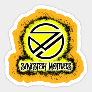 Sinister Motives logo  yellow Sticker